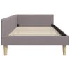 vidaXL Corner Bed Frame with Headboard Taupe 90 x 200 cm Fabric