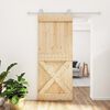 vidaXL Sliding Door with Hardware Set 85x210 cm Solid Wood Pine
