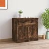 vidaXL Sideboard Smoked Oak 70x35.5x67.5 cm Engineered Wood
