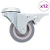 vidaXL 12 pcs Bolt Hole Swivel Casters 50 mm