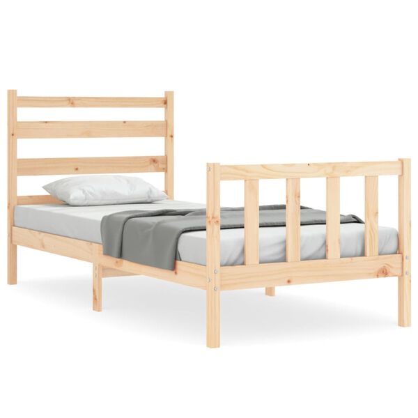 vidaXL Bed Frame without Mattress 90x200 cm Solid Wood Pine