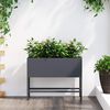 vidaXL Raised Garden Planter Anthracite 60 x 26 x 45 cm Steel