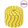 vidaXL Boat Rope Yellow 12 mm 100 m Polypropylene