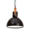vidaXL Industrial Hanging Lamp 25 W Black Round 30 cm E27