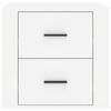 vidaXL Bedside Cabinet High Gloss White 50x39x47 cm