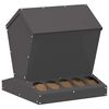 vidaXL Chicken Feeder Black 40 x 40 x 45 cm Cold-Rolled Steel