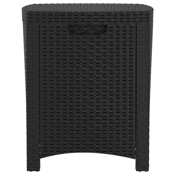 vidaXL Garden Storage Box 39x39x46 cm PP Rattan Graphite