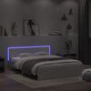 vidaXL Bed Frame with LED without Mattress White 150x200 cm King Size