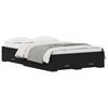 vidaXL Bed Frame with Drawer Black Oak 120 x 200 cm Engineered Wood