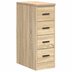 vidaXL Garage Storage Cabinet Sonoma Oak 30x51x85 cm Solid Wood Pine