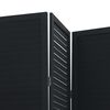 vidaXL Room Divider 3 Panels Black Solid Wood Paulownia