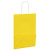 vidaXL Paper Bags 250 pcs with Handles Yellow 15x8x21 cm