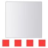 vidaXL Eight Piece Mirror Tiles Multi-Shape Glass