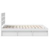 vidaXL Bed Frame with Headboard White 150 x 200 cm Solid Pine Wood