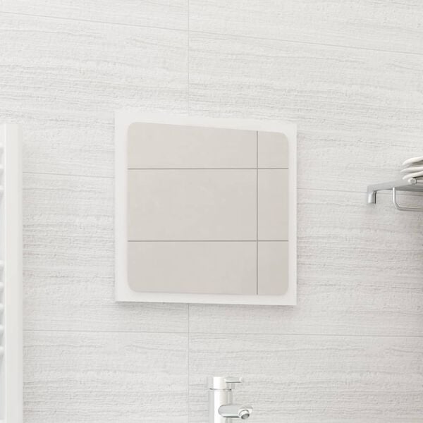 vidaXL Bathroom Mirror High Gloss White 40x1.5x37 cm Engineered Wood