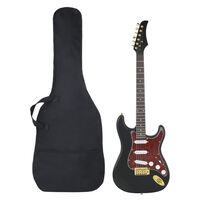 vidaXL Electric Guitar for Beginner with Bag Black and Gold 4/4 39"