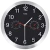 vidaXL Wall Clock | Black | Aluminium | 30 cm | Clock | Wall Clock | Round