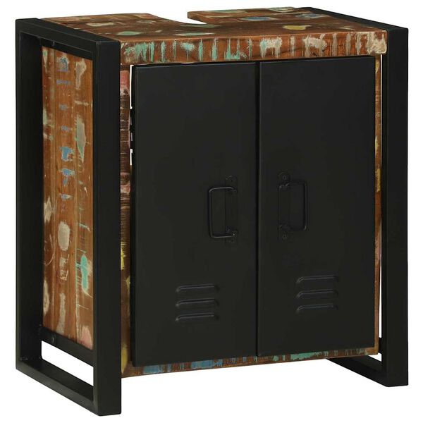 vidaXL Sink Cabinet with Door Brown 55 x 35 x 60 cm Solid Reclaim wood