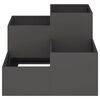 vidaXL Garden Planter Black 100 x 100 x 60 cm Steel