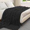 vidaXL Throw Blanket Black 270 x 240 cm Fleece