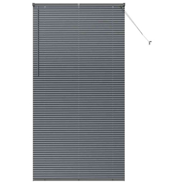 vidaXL Venetian Blinds Manual Dark Grey 220 x 110 cm Aluminium