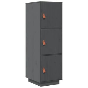 vidaXL Highboard Grey 34x40x108.5 cm Solid Wood Pine