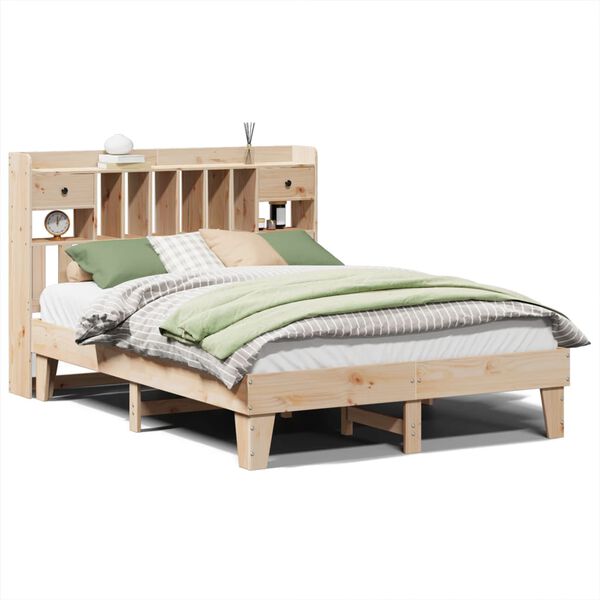 vidaXL Bed Frame without Mattress 140x200 cm Solid Wood Pine