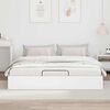 vidaXL Ottoman Bed Frame White 203 x 160 x 25 cm Chipboard