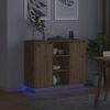 vidaXL LED Sideboard Artisan Oak 90 x 32 x 75 cm Engineered Wood