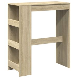 vidaXL Bar Table with Racks Sonoma Oak 90x40x103.5 cm Engineered Wood