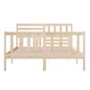 vidaXL Bed Frame without Mattress Solid Wood 160x200 cm (810092+814154)