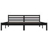 vidaXL Bed Frame without Mattress 180x200cm Black Super King Size