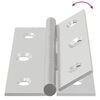 vidaXL Hinge Plain 2 pcs Silver 58 x 35 x 1 mm Steel