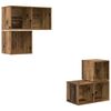vidaXL TV Cabinet Set Wall-mounted 4 pcs Old Wood Engineered Wood