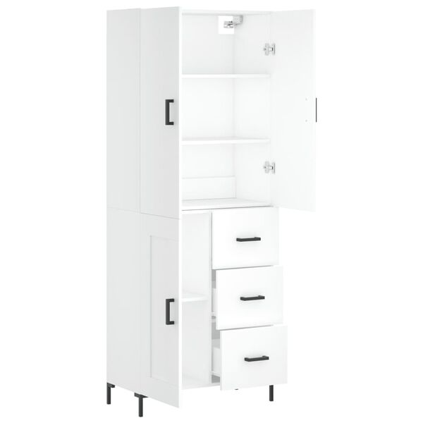 vidaXL Highboard White 69.5x34x180 cm Engineered Wood