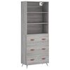 vidaXL Highboard Grey Sonoma 69,5x34x180 cm Engineered Wood