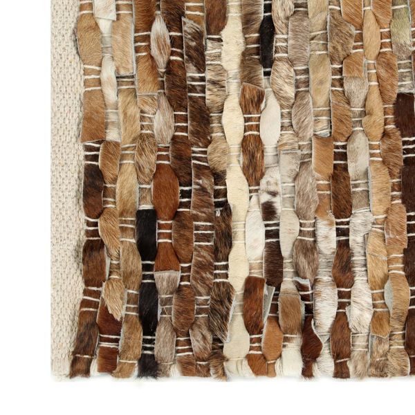 vidaXL Rug Genuine Hair-on Leather 160x230 cm Brown/White