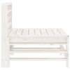 vidaXL Garden Middle Sofa White Solid Wood Pine