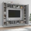 vidaXL 8 Piece TV Cabinet Set Grey Sonoma Engineered Wood