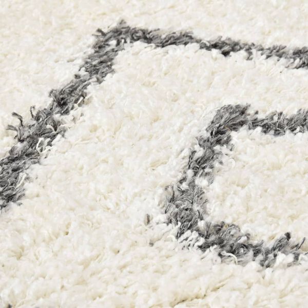 vidaXL Rug Berber Shaggy PP Beige and Grey 160x230 cm