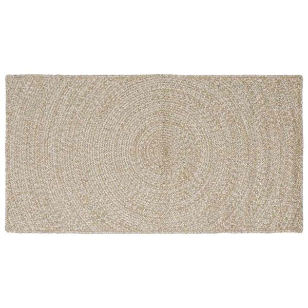 vidaXL Area Rugs Rectangular Natural and White 100 x 200 cm Jute