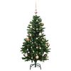 vidaXL Artificial Hinged Christmas Tree 150 LEDs & Ball Set 120 cm