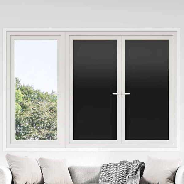 vidaXL Window Film Static Frosted Black 60x1000 cm PVC