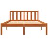 vidaXL Bed Frame without Mattress Wax Brown 135x190 cm Double Solid Wood Pine