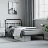 vidaXL Metal Bed Frame without Mattress with Headboard Black 107x203cm