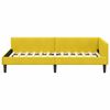 vidaXL Corner Bed Frame with Headboard Yellow 90 cm x 190 cm Velvet