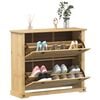 vidaXL Shoe Cabinet "Corona" 99x32x85 cm Solid Wood Pine