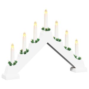 vidaXL Christmas Candle Bridge 7 LEDs Warm White 39.5 x 5 x 29 cm