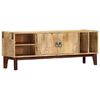 vidaXL TV Cabinet 130x30x46 cm Solid Rough Mango Wood