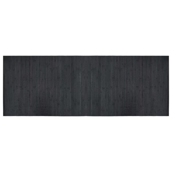 vidaXL Rug Rectangular Grey 70x200 cm Bamboo